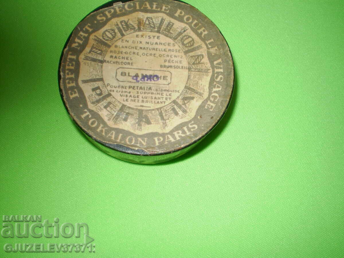 Доставка на Винтидж кутия за пудра за лице Tokalon стил Ар Деко