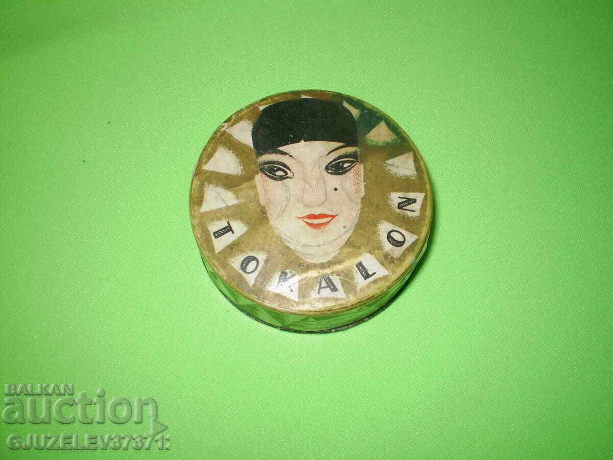 Винтидж кутия за пудра за лице Tokalon стил Ар Деко