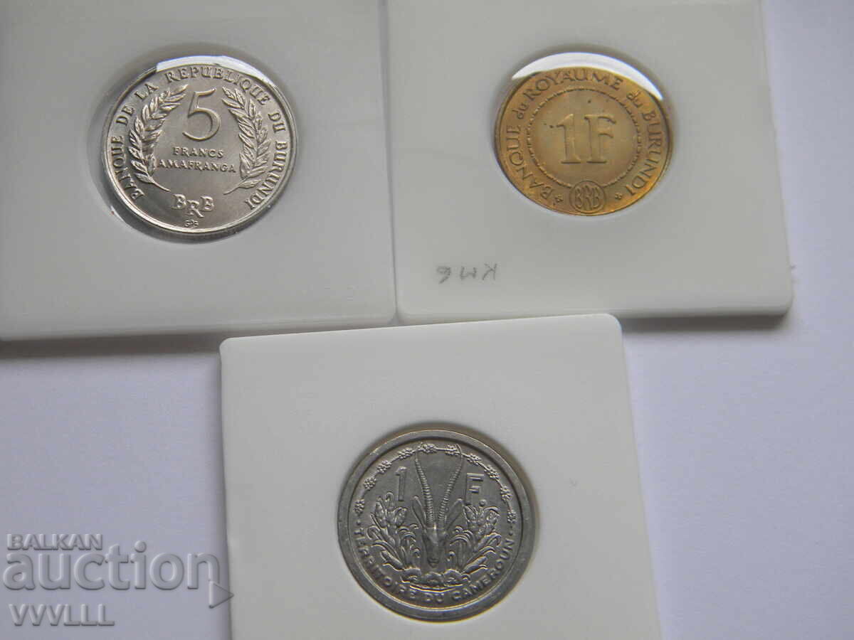 Бурунди и Камерун 3 монети 1948, 1965, 1968 г.