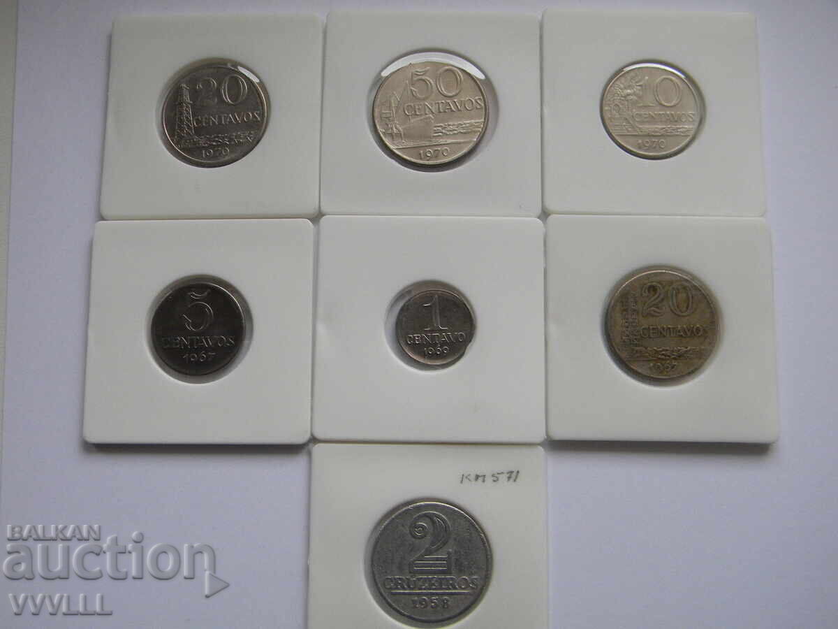 Brazilia 7 monede 1958, 1967, 1969, 1970