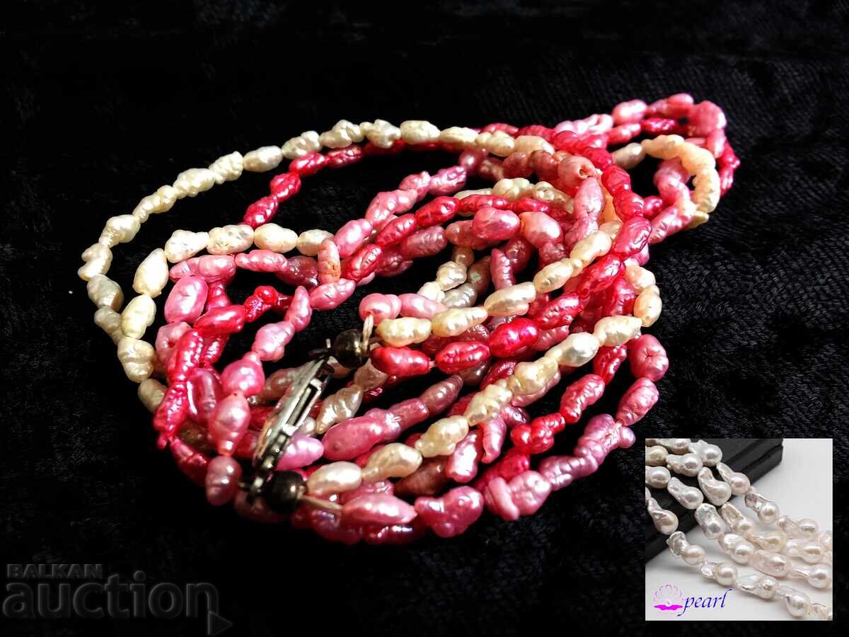 Colier din perle de orez de apă dulce