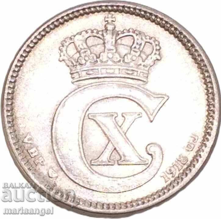 Danemarca 10 Øre 1918 argint cu preț € 12.00 | 23.47 BGN