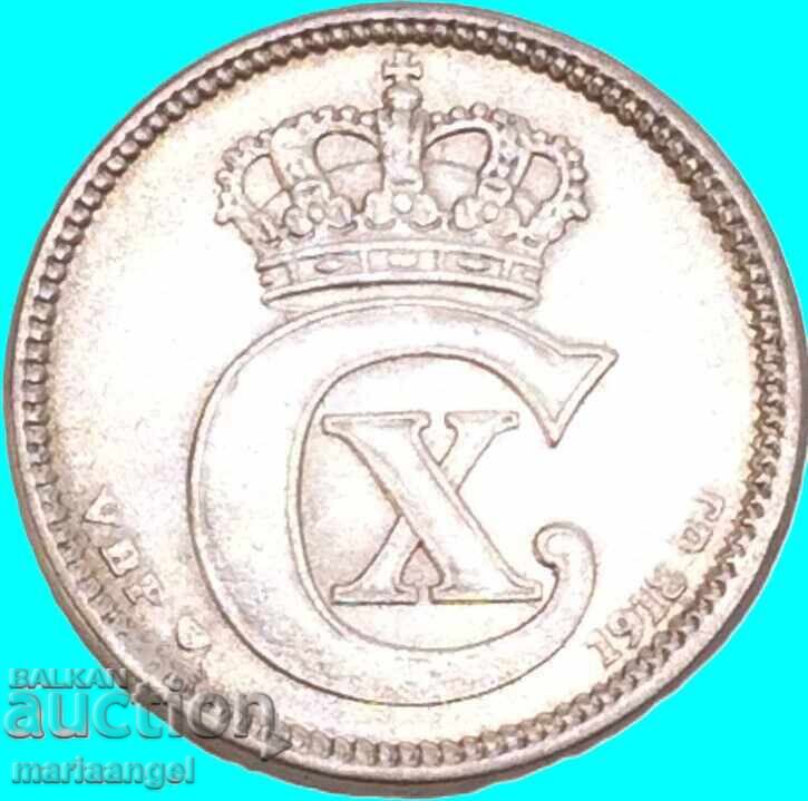 Danemarca 10 Øre 1918 argint - 6