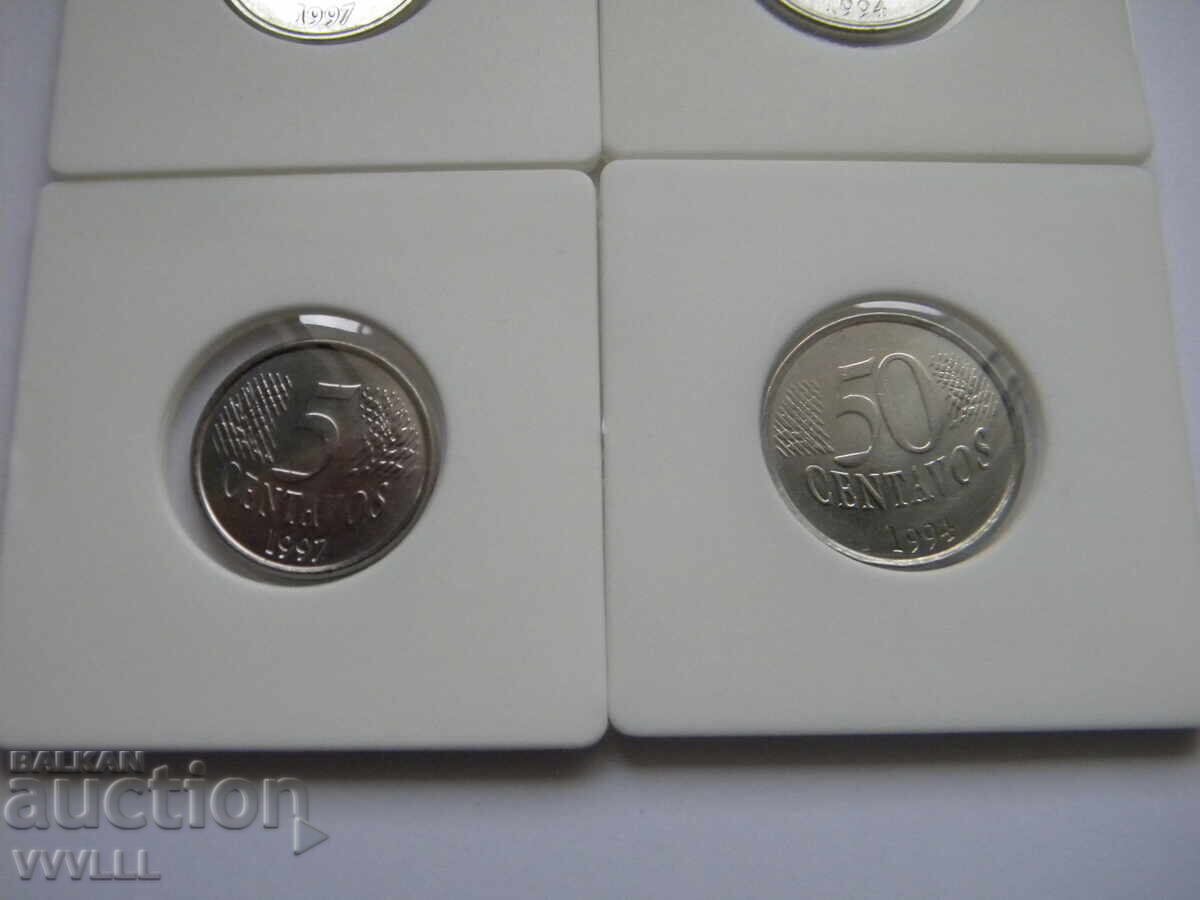 Аукцион Бразилия 4 монети 1994, 1997 г.