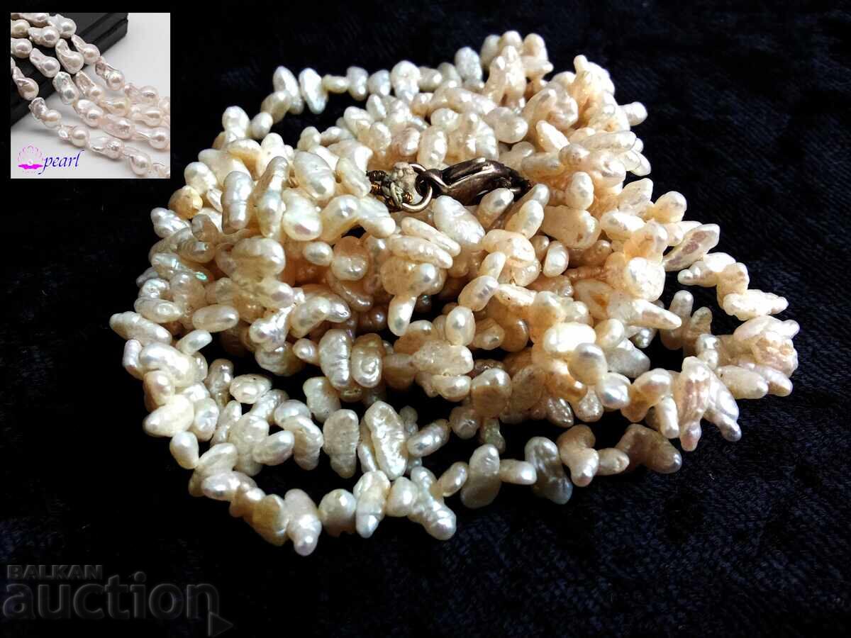 Κολιέ από γλυκούς ρυζοειδείς μαργαριτάρια