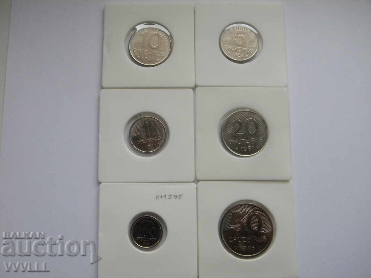 Brazilia 6 monede 1981, 1982, 1985 g