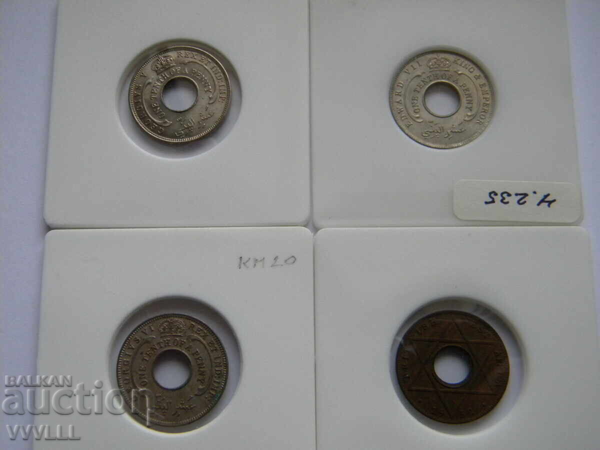 Africa de Vest Britanică 6 monede 1909, 1934, 1944, 1936 - 6 Africa de Vest Britanică 6 monede 1909, 1934, 1944, 1936 - 6
