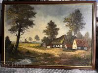 Tablou pe pânză cu vopsele de ulei - Peisaj rural