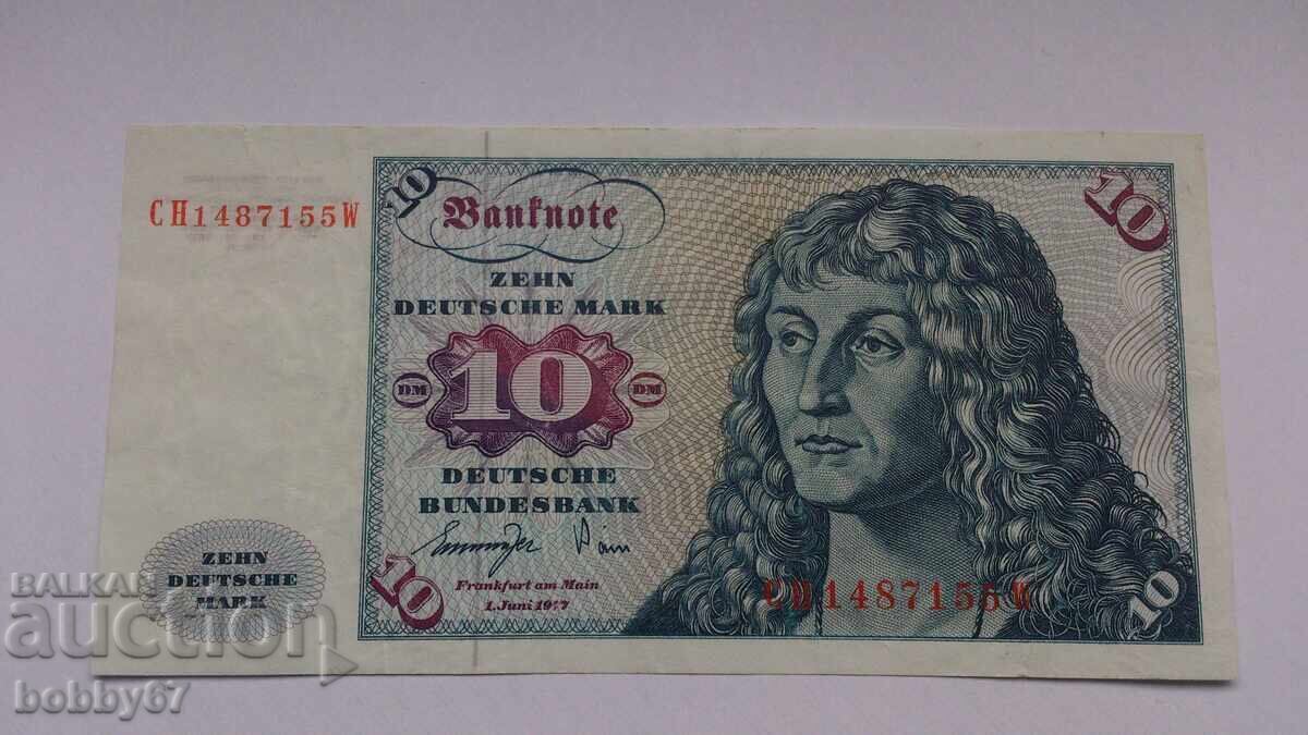 Bancnotă de 10 mărci din 1977, în stare excelentă - Germania cu preț € 25.00 | 48.90 BGN