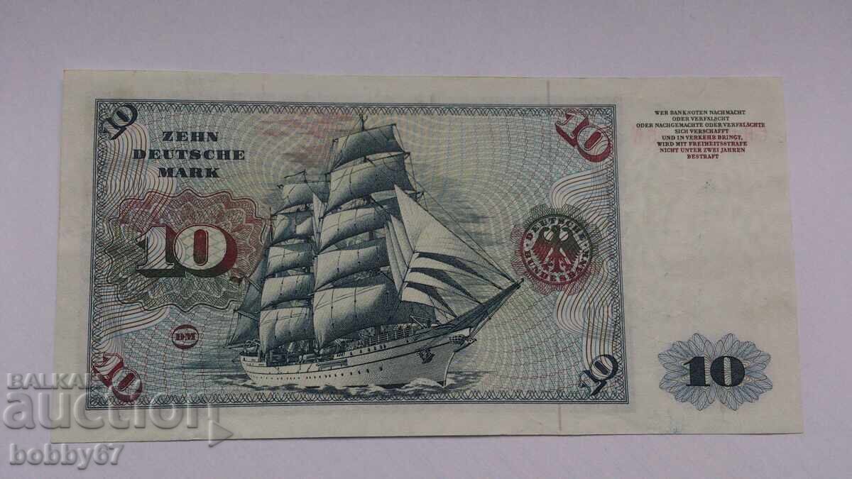 Livrarea Bancnotă de 10 mărci din 1977, în stare excelentă - Germania