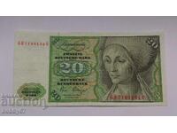 Πολύ καλό χαρτονόμισμα 20 μάρκων 1980 - Γερμανία