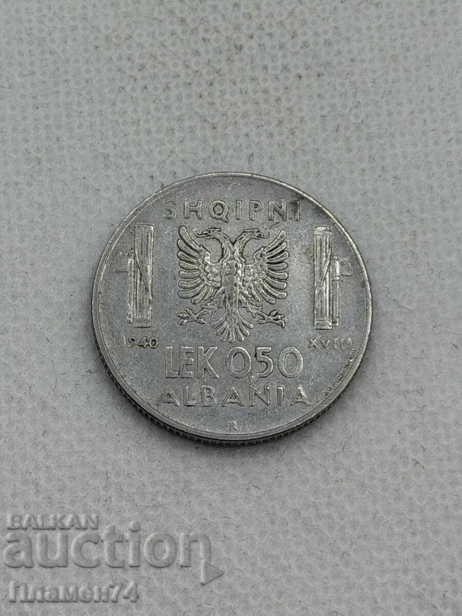 0.5 Lek 1940 Albania 0.5 Lek 1940 Albania