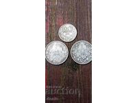 1 lev, 50 st, 1891, 1913 g, argint, monede