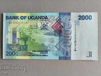 Bancnotă - Uganda - 2000 șilingi UNC | 2021