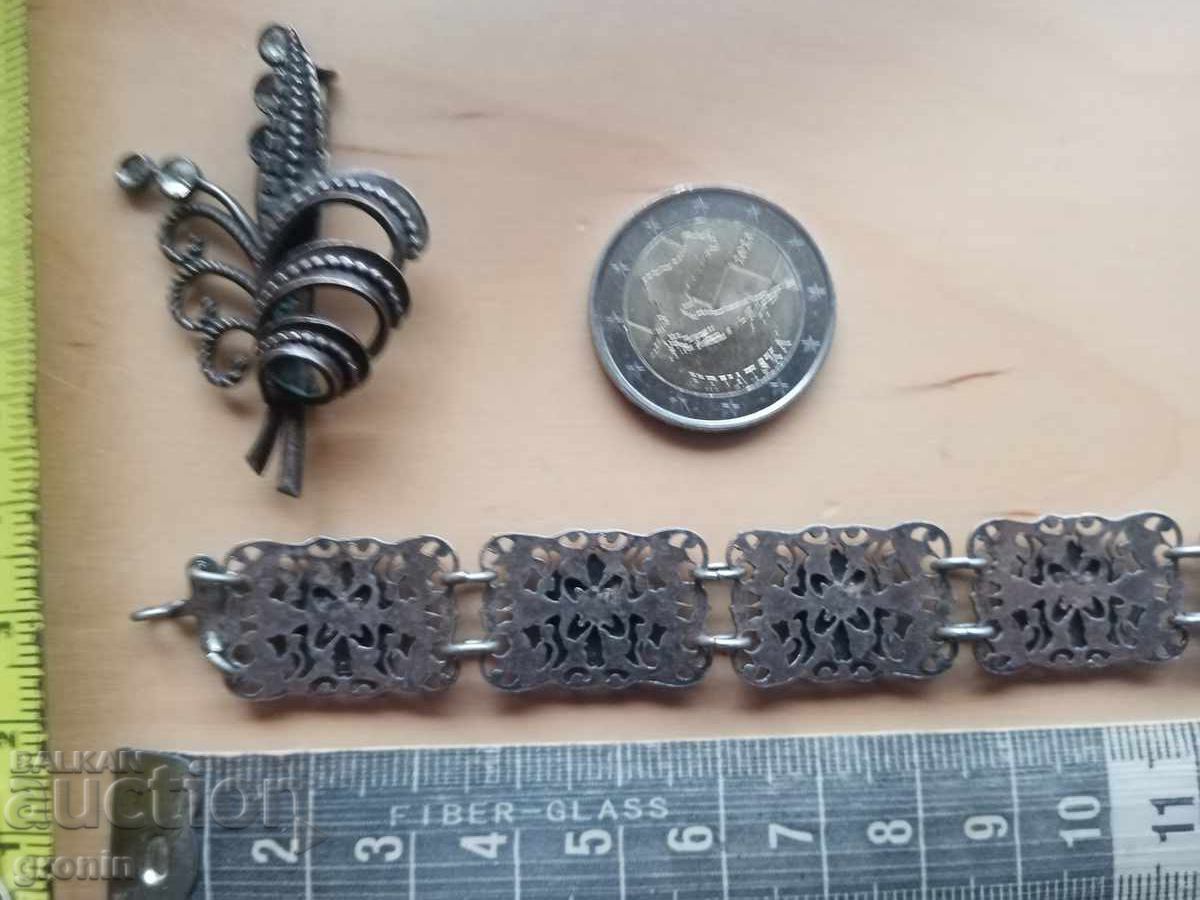 Art nouveau filigree lot, hryvnia, brooch, granulation, dowry chest with price € 65.00 | 127.13 BGN
