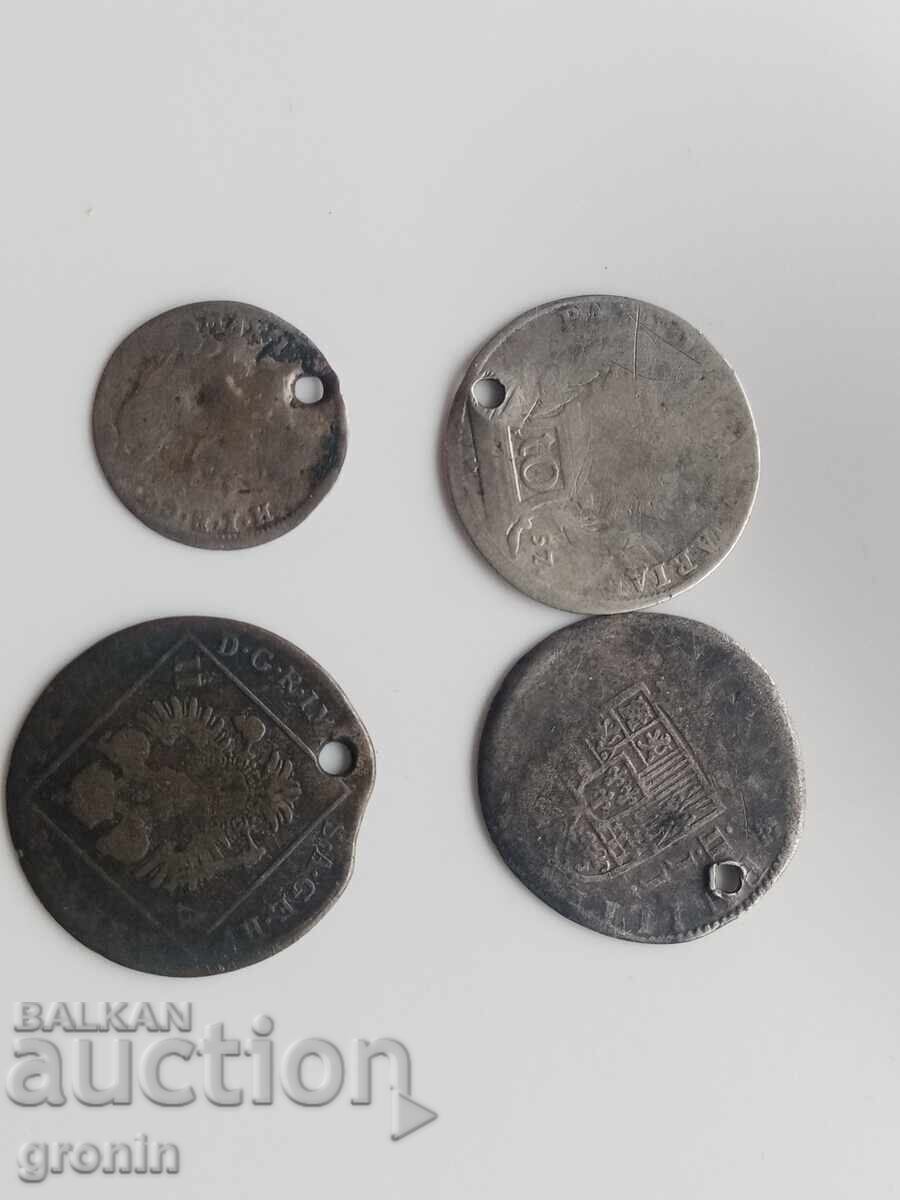 Lot silver, coins, Austria-Hungary, Bavaria, kreutzer, jewelry, old - 5 Lot silver, coins, Austria-Hungary, Bavaria, kreutzer, jewelry, old - 5