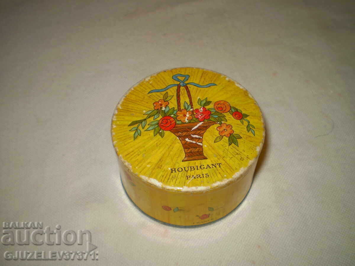 Licitație Cutie veche de carton de pudră HOUBIGAT