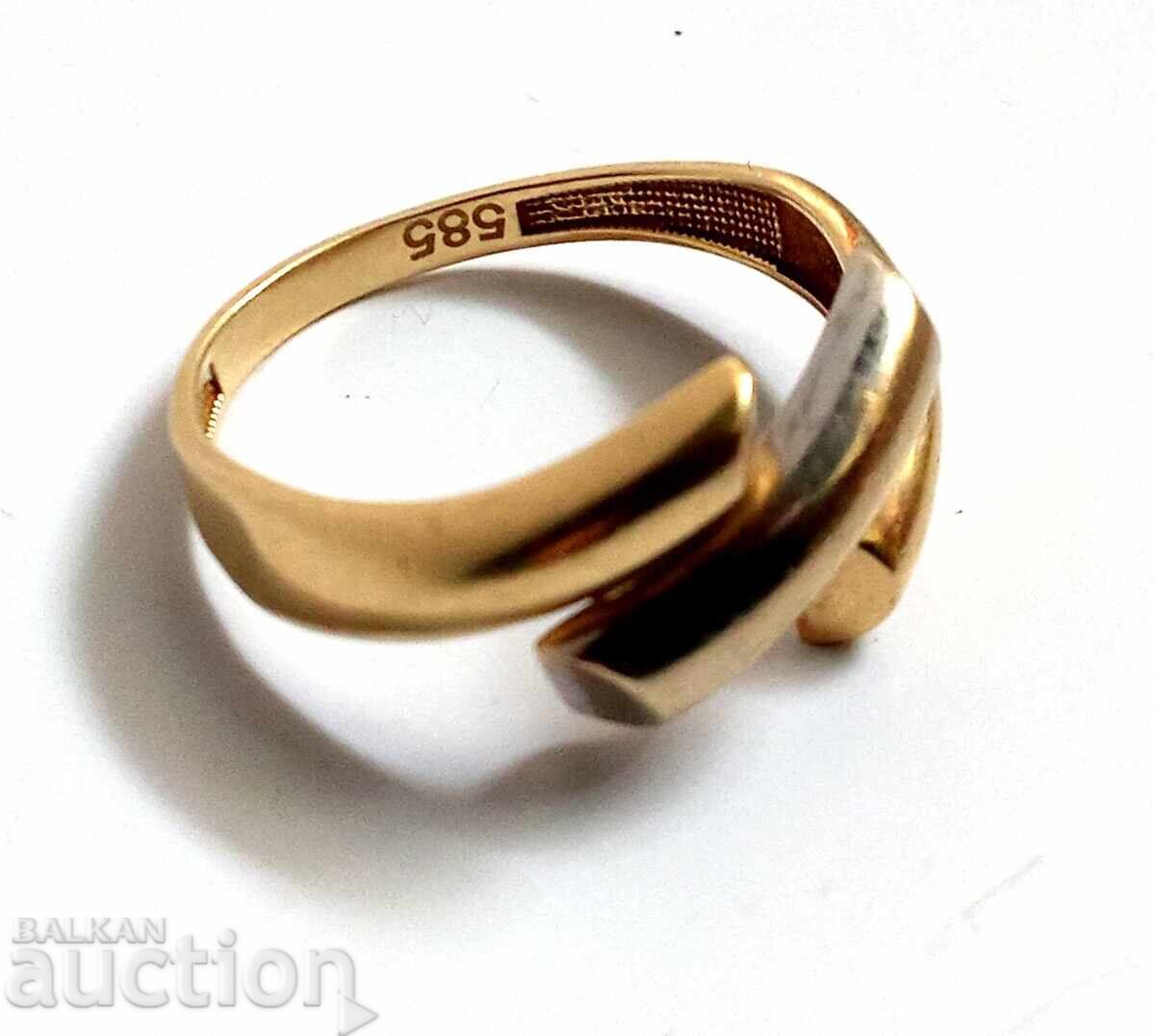 Βίντατζ δαχτυλίδι από χρυσό 14 καρατίων