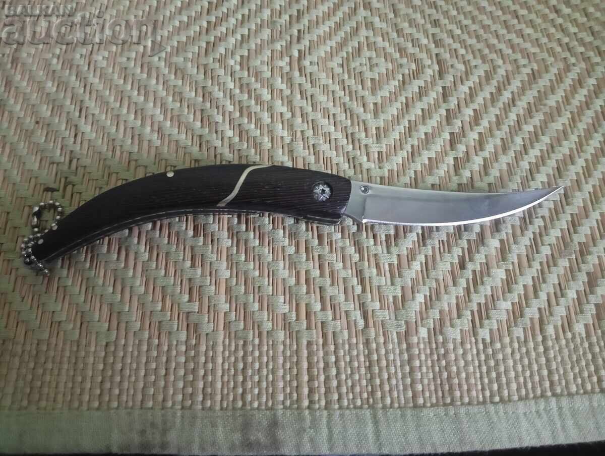 Елегантен сгъваем нож с извито острие и ергономична дръжка - 5 Елегантен сгъваем нож с извито острие и ергономична дръжка - 5