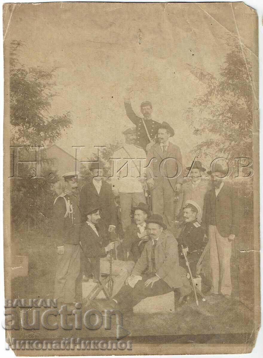 LARGE OLD MILITARY PHOTO GENTLEMEN AND OFFICERS E974