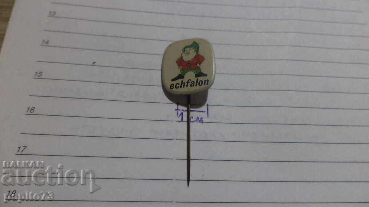 Znachka reklamna, Echfalon, brand domakinski posobiya - Insigna publicitară, Echfalon, brand de articole de uz casnic cu preț € 1.00 | 1.96 BGN