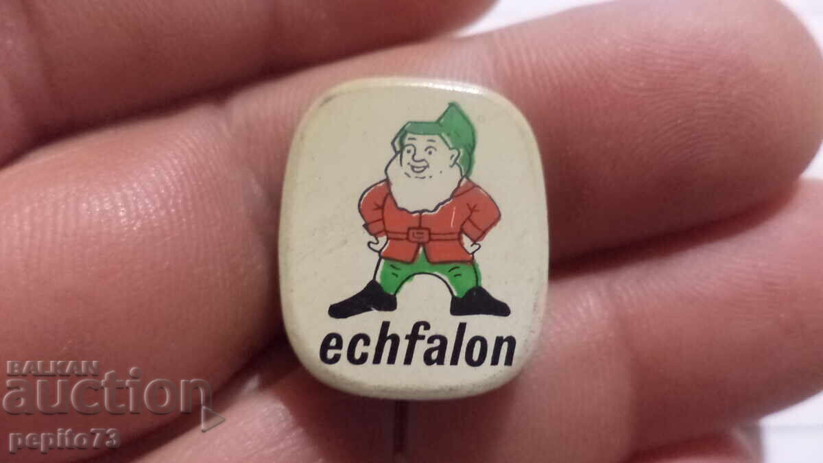 Znachka reklamna, Echfalon, brand domakinski posobiya - Insigna publicitară, Echfalon, brand de articole de uz casnic