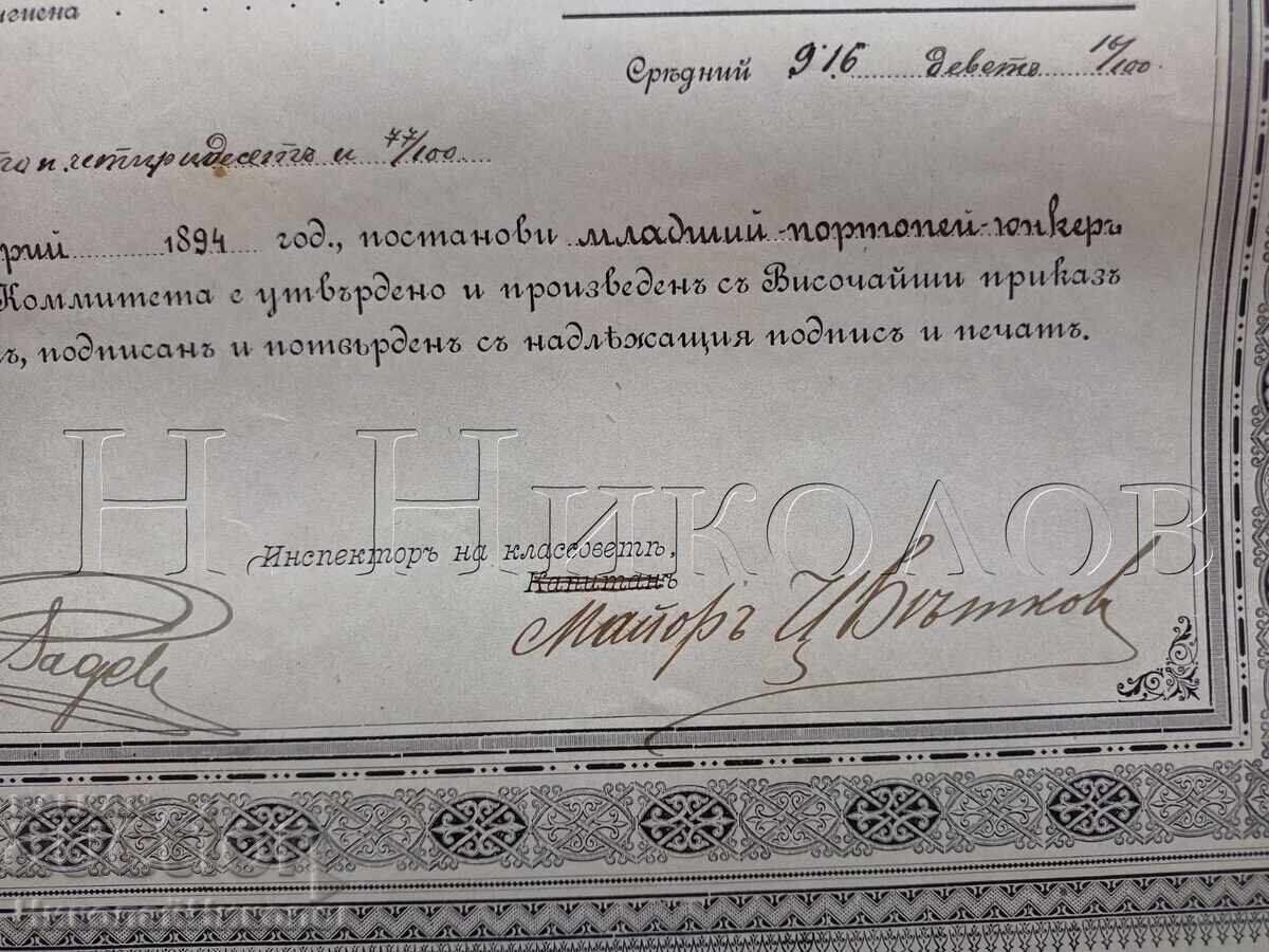 1895 ΣΤΡΑΤΙΩΤΙΚΟ ΠΙΣΤΟΠΟΙΗΤΙΚΟ ΤΑΓΜΑΤΑΡΧΗ ΧΡΙΣΤΟ ΡΑΤΣΕΦ ΡΟΥΣΕ 5ο ΣΥΝΤΑΓΜΑ Ε977 - 7
