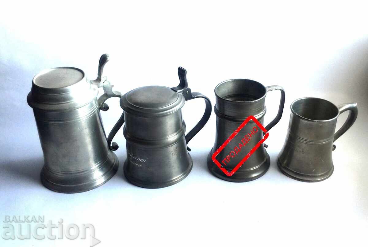 Δημοπρασία Μεταλλικές Κούπες Μπύρας Κασσίτερος