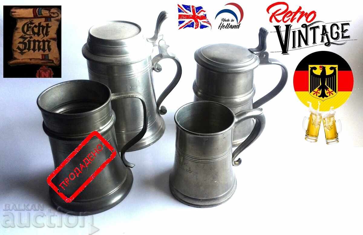 Μεταλλικές Κούπες Μπύρας Κασσίτερος