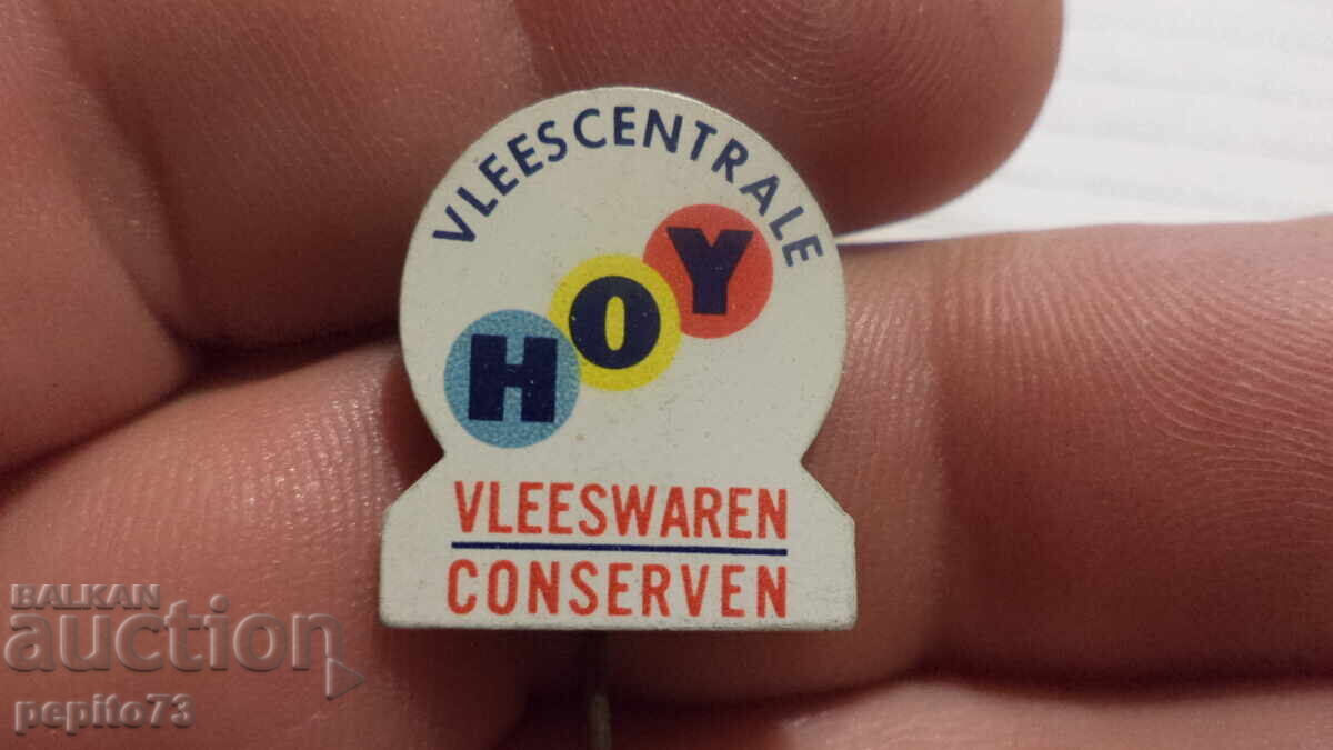 Semn publicitar, Vleescentrale NOY, marcă conserve