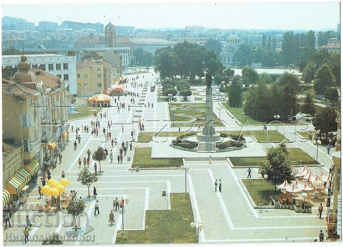 СТАРА КАРТИЧКА ПЛЕВЕН ЦЕНТРАЛНИЯ ПЛОЩАД Е984
