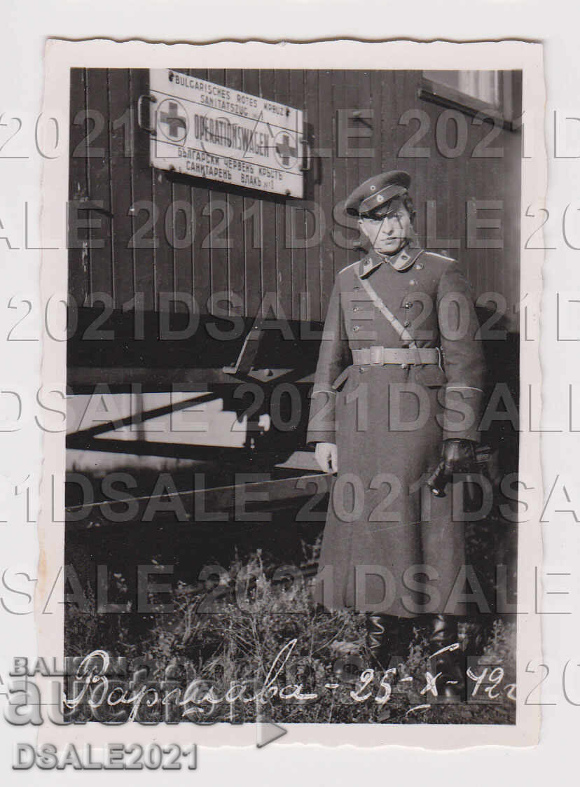 WWII Varșovia tren sanitar bulgar, ofițer doctor fotografie