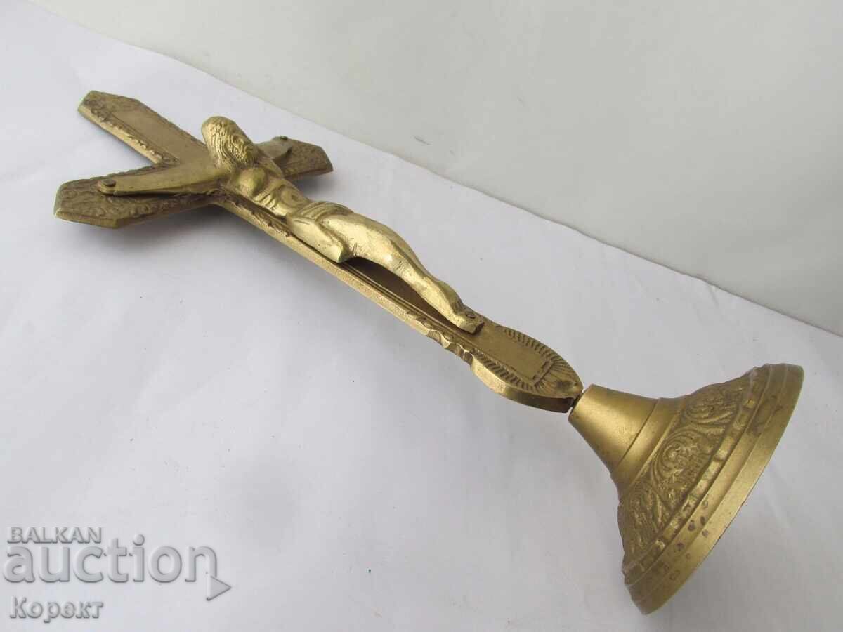 Cruce de bronz de masă, răstignire - 5