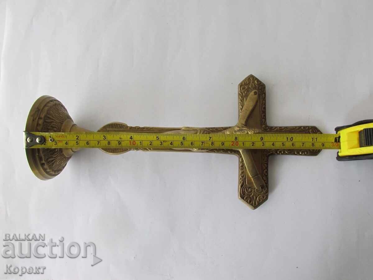 Bronze table cross, crucifix - 6