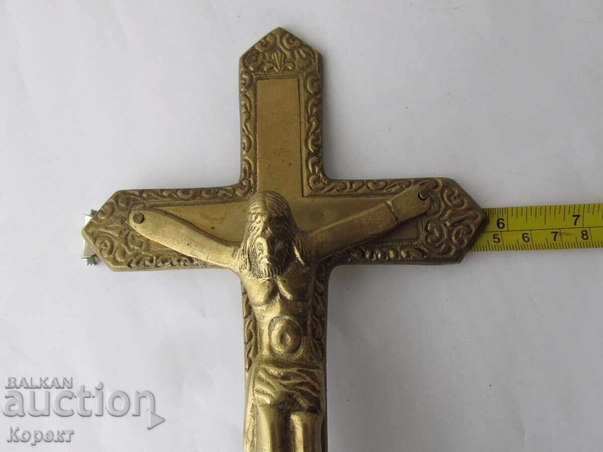 Cruce de bronz de masă, răstignire - 7