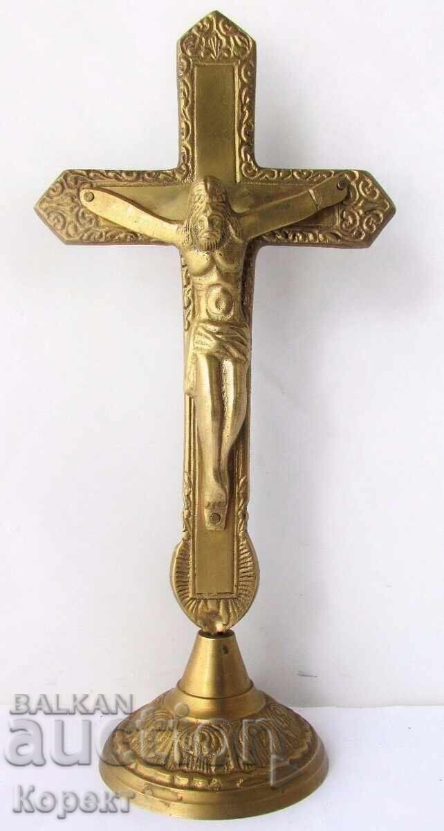 Bronze table cross, crucifix