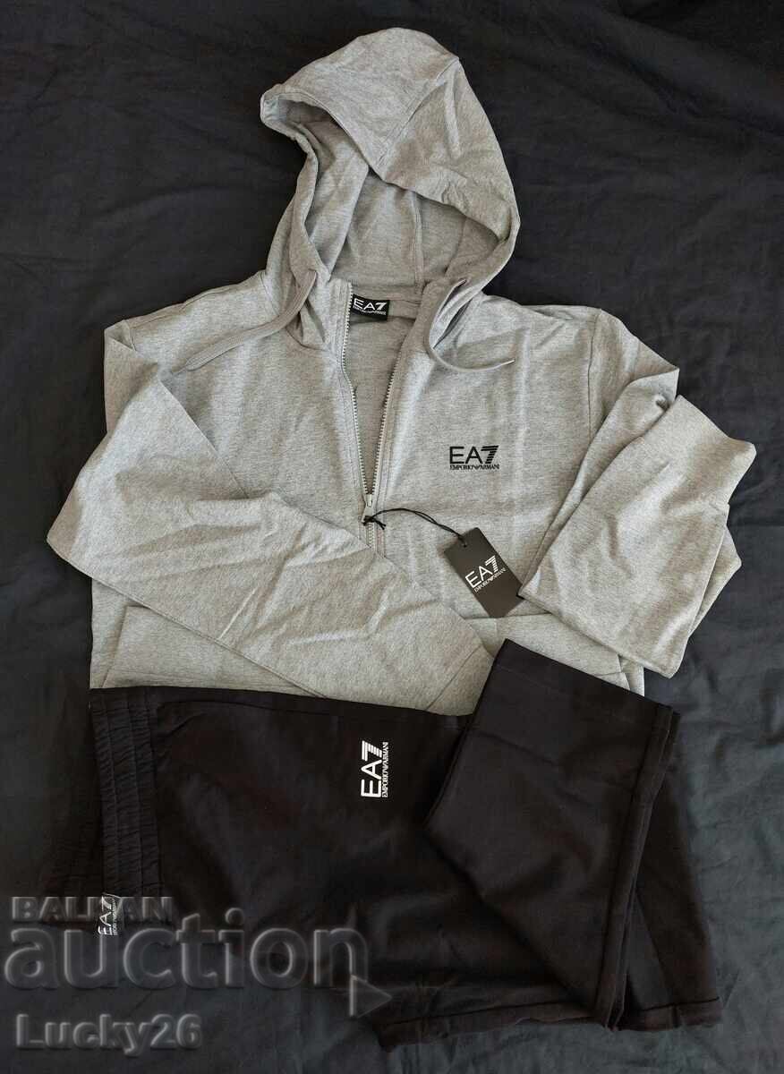 EA7 Cotton Sports Suit with Hood and Double Zipper - NEW - L with price € 60.00 | 117.35 BGN EA7 Cotton Sports Suit with Hood and Double Zipper - NEW - L with price € 60.00 | 117.35 BGN