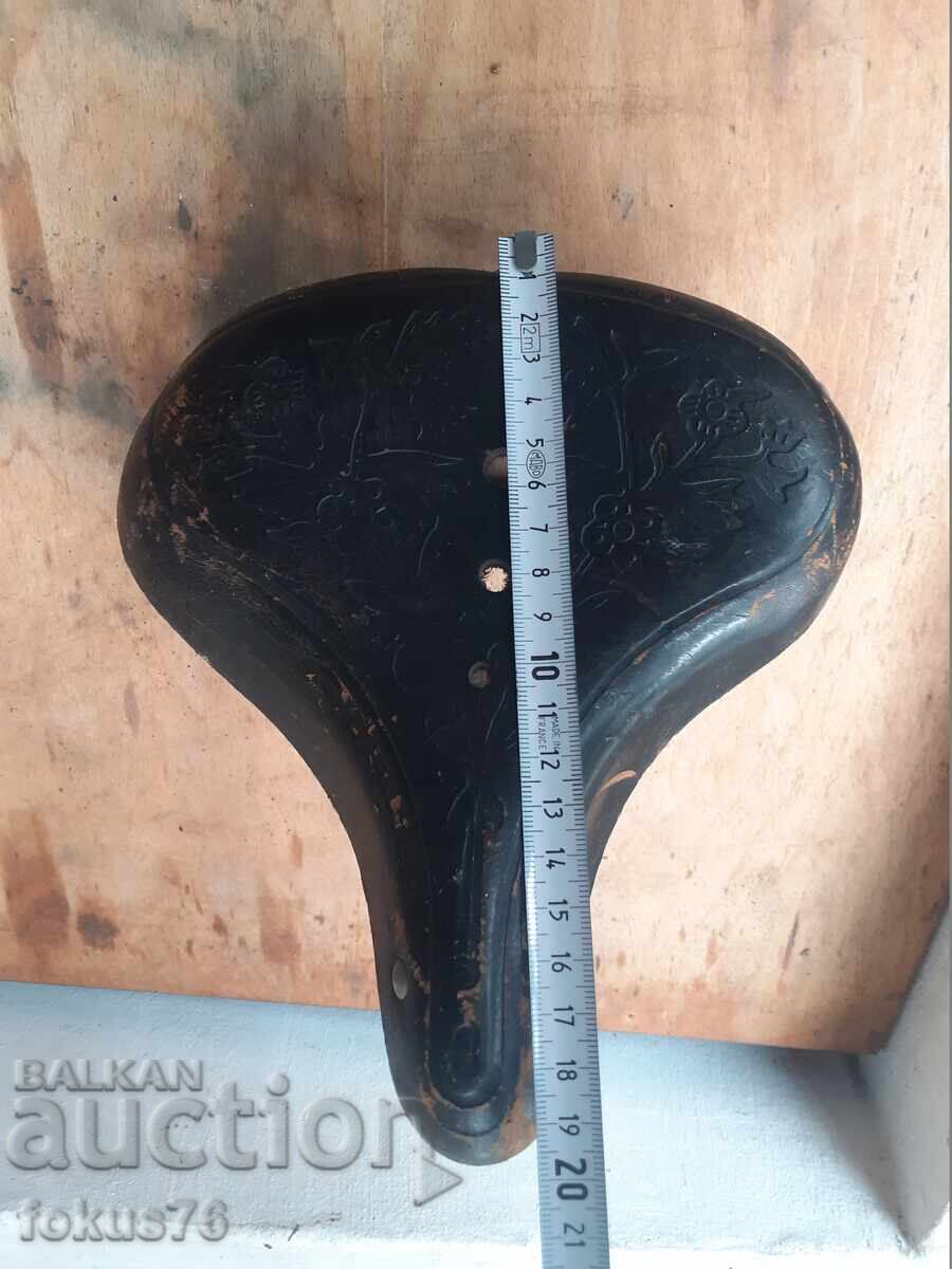 Παλιό δερμάτινο κάθισμα για ποδήλατο - 6