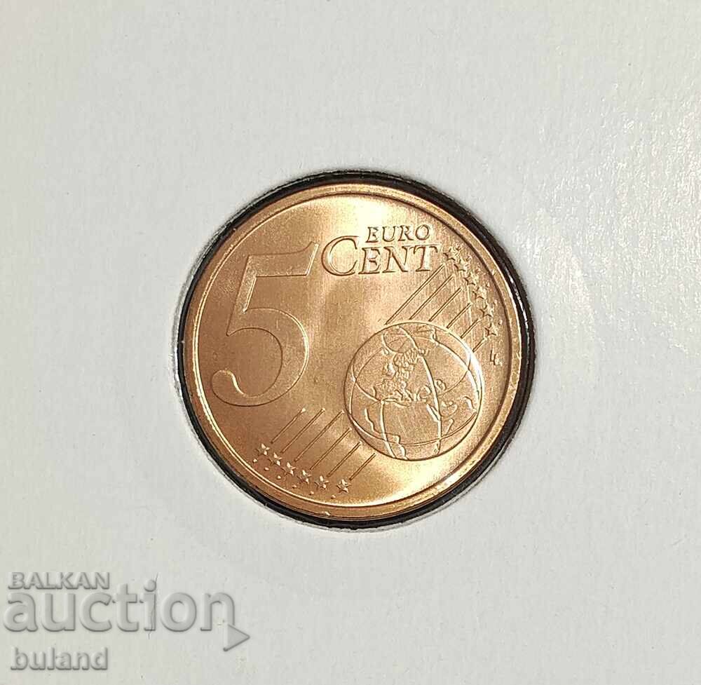 Италия UNC Евромонета 5 Цента 2002 Euro Cent Italy с цена € 2.00 | 3.91 лв.