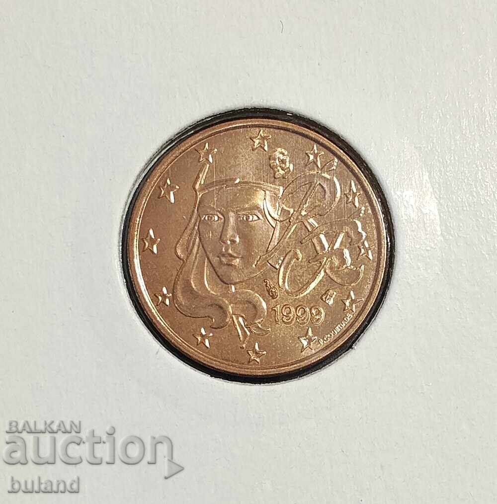 Франция UNC Евромонета 5 Цента 1999 Cent France