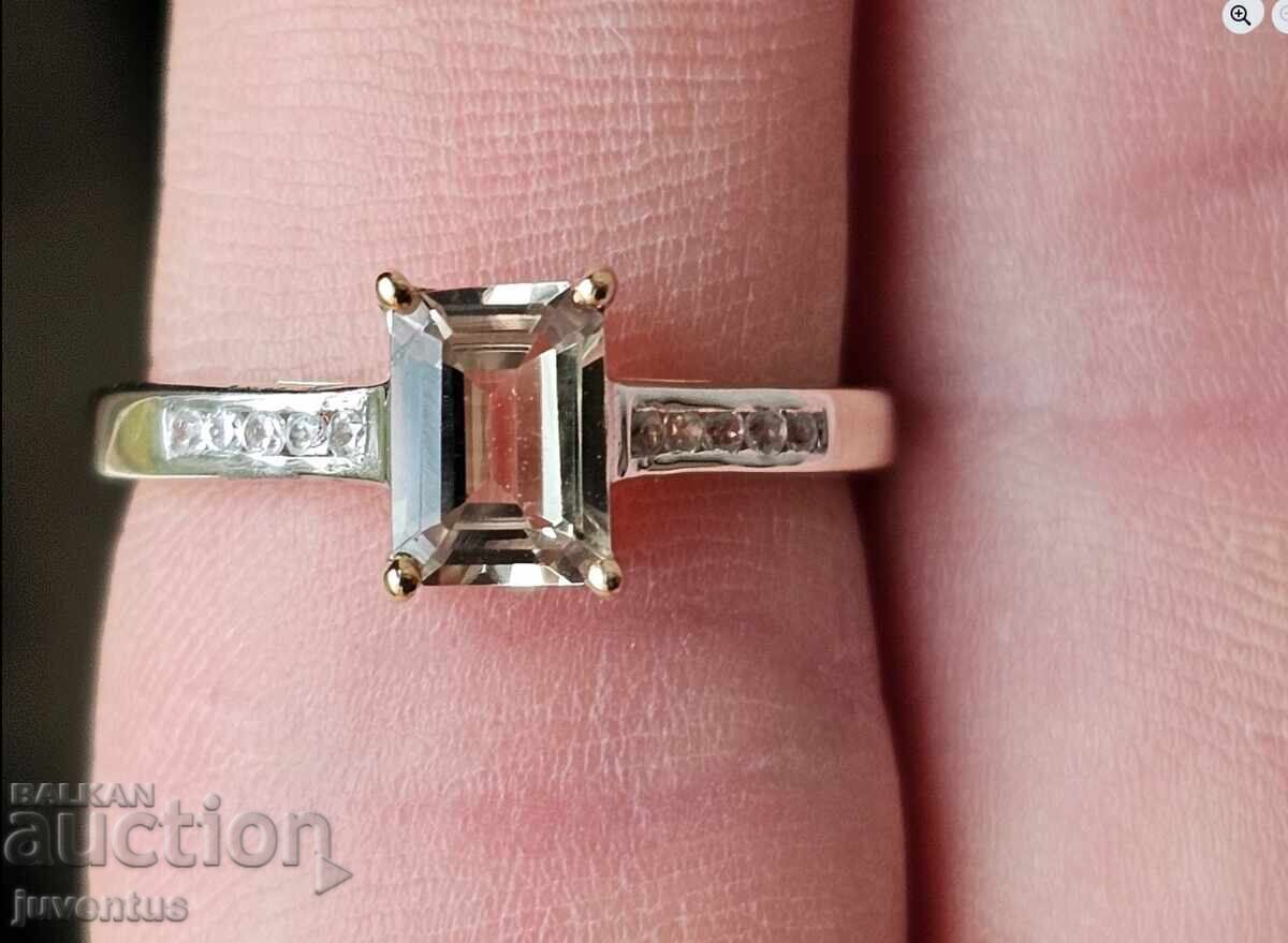 GOLD RING WITH NATURAL SULTANITE (TURKEY) CERTIFICATE - 6