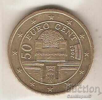 Austria 50 de cenți de euro 2002 cu preț € 1.10 | 2.15 BGN