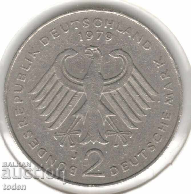 -Γερμανία-2 Γερμανικά Μάρκα-1979 J-KM#127-Theodor Heuss με τιμή € 2.00 | 3.91 BGN -Γερμανία-2 Γερμανικά Μάρκα-1979 J-KM#127-Theodor Heuss με τιμή € 2.00 | 3.91 BGN