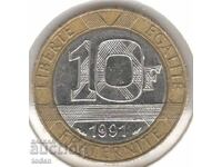 Franta-10 Franci-1991-KM# 964.1