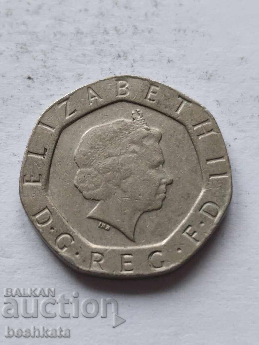 Marea Britanie - 20 pence (2003) cu preț € 0.29 | 0.57 BGN