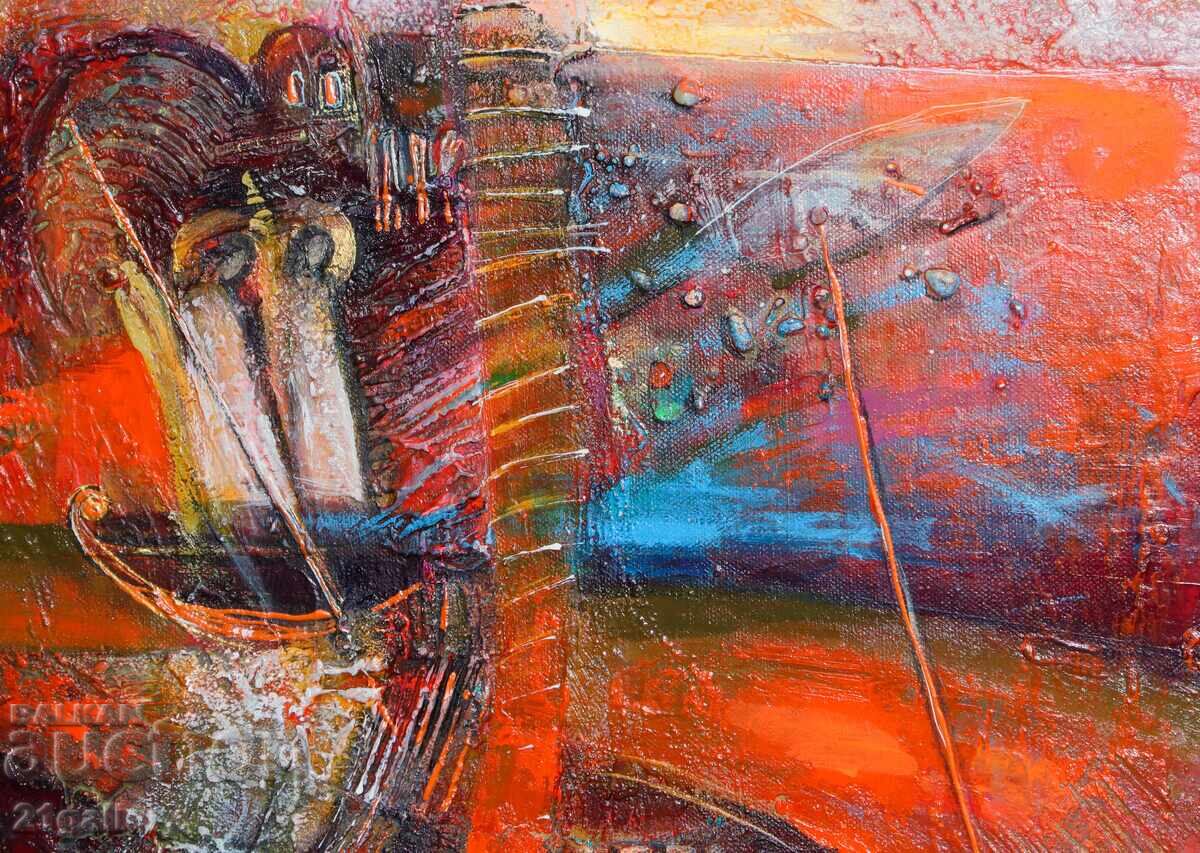 Ралица Бурова " Притча за тишината " картина смесени техники - 5