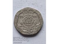 Великобритания - 20 пенса (2000)