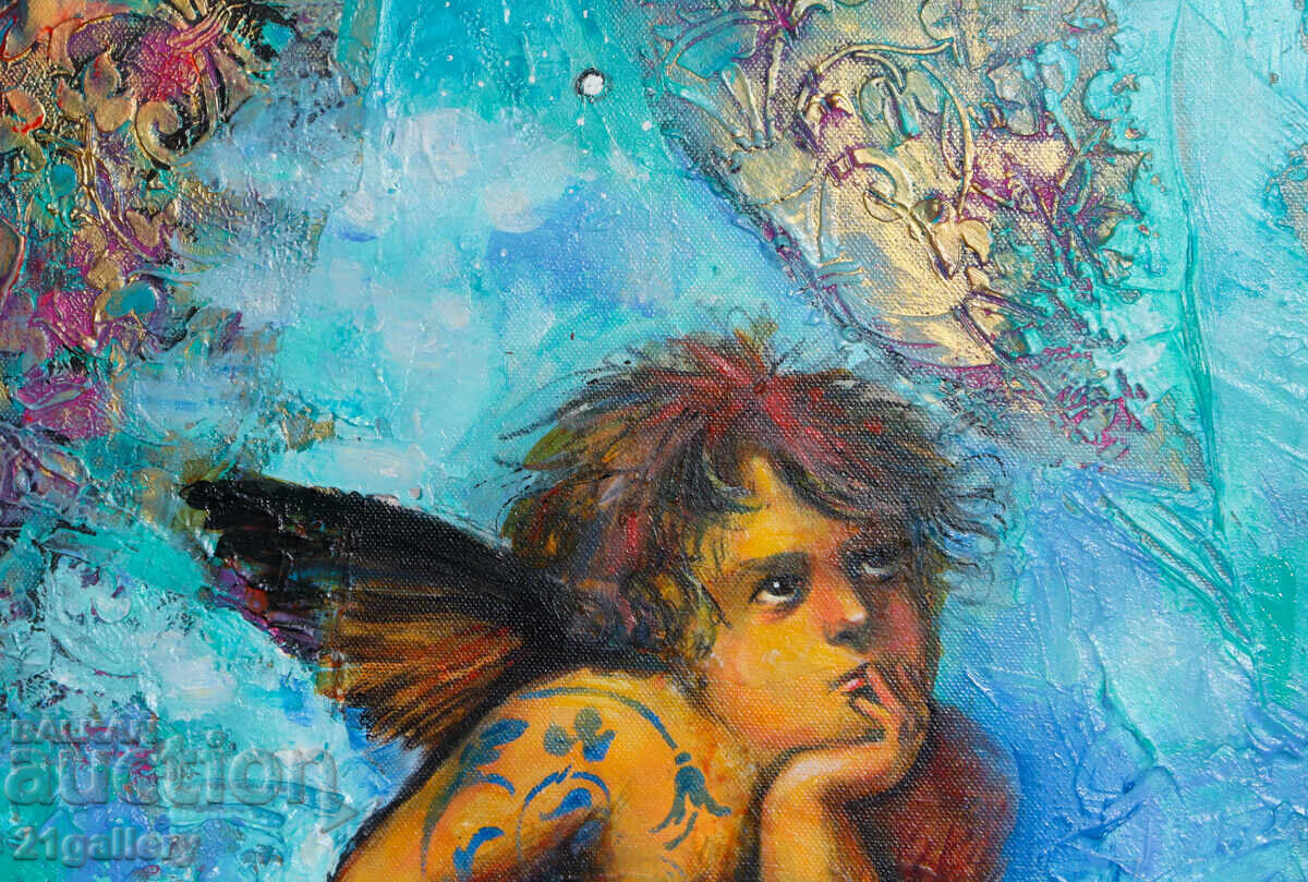 Livrarea Ralitsa Burova "Vis cu Raffaello" tablou tehnici mixte