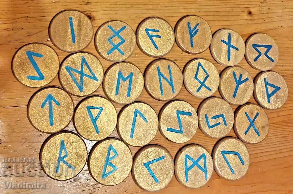 Ръчно изработен комплект руни – Стар Футарк (24 символа)