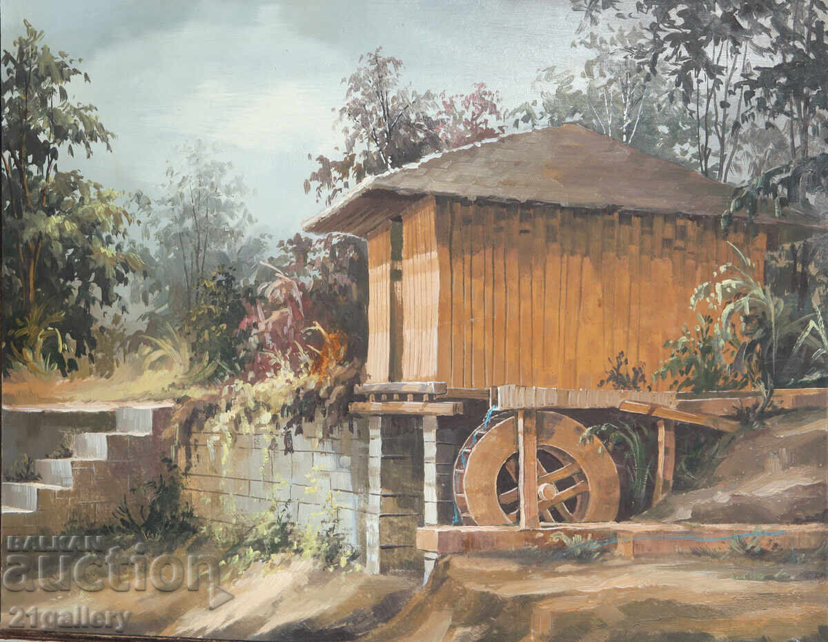 Ivaĭlo Stoĭchev Τοπίο από το Εθίρ πίνακας ελαιογραφίας με τιμή € 200.00 | 391.17 BGN